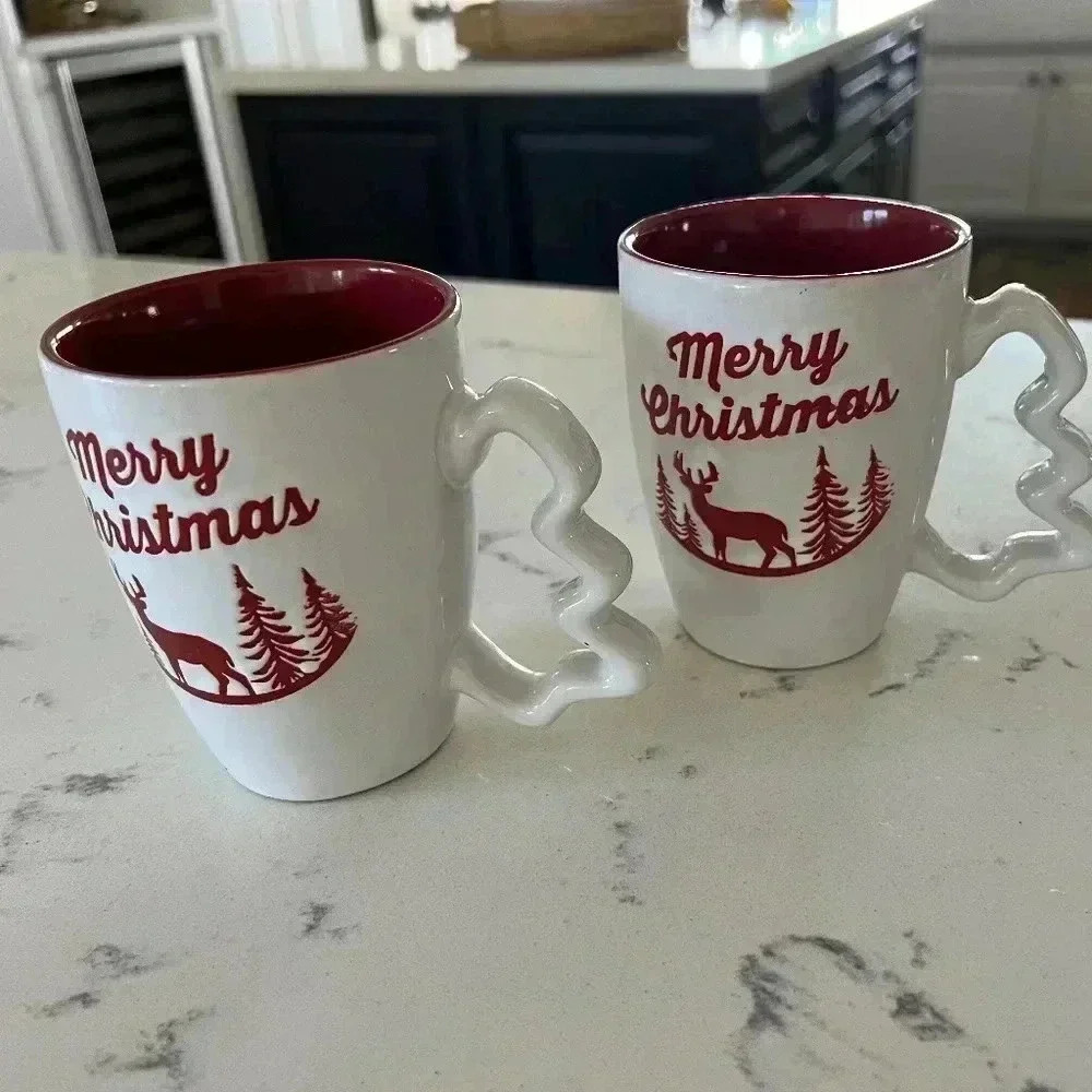 Reindeer mugs 2 Merry Xmas